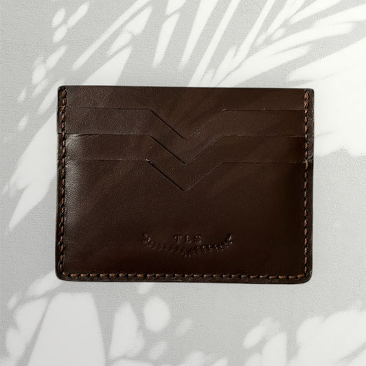 TLS V-Cut Cardholder 'Hickory Brown'