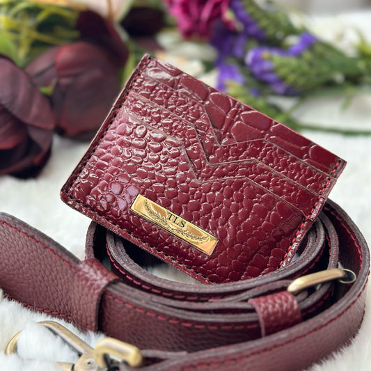 TLS V-Cut Cardholder 'Burgundy'